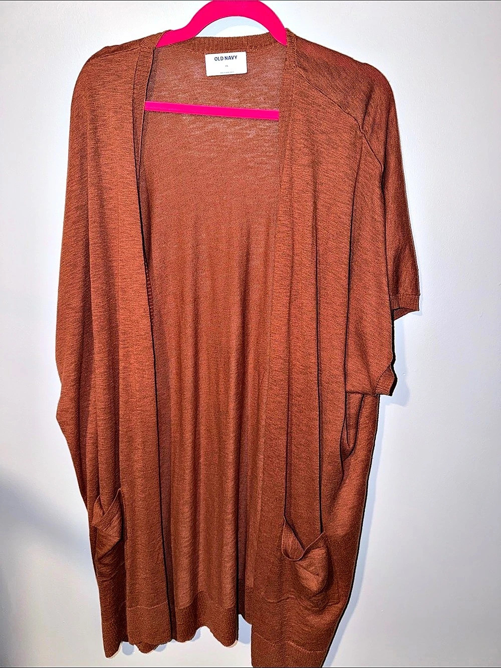 Old Navy Open-Front Longline Cardigan Sweater Brown XL